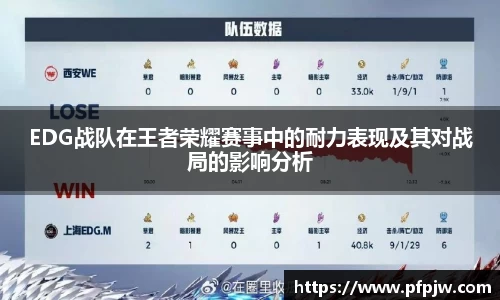 EDG战队在王者荣耀赛事中的耐力表现及其对战局的影响分析